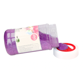 Liderpapel Purpurina Fantasía Color Metálico Violeta Pastel Bote 250 gr