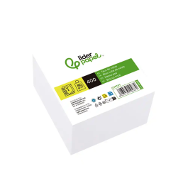 Liderpapel Taco de Papel Blanco sin Encolar 400 Hojas 95x90x40 mm 80 gr