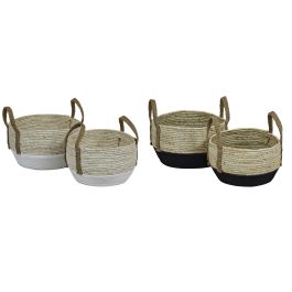 Cesta DKD Home Decor Negro Blanco 33 x 20 x 33 cm Set de 2 (2 Unidades) Precio: 54.90000021. SKU: S3028878