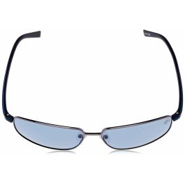 Timberland TB9325 08D Gafas de Sol Hombre Rectangulares Montura Metal Brillo Gris Cristal Polarizado 65mm