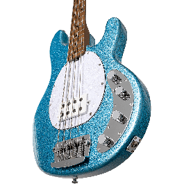 Sterling Ray34 Rm/M Bajo Eléctrico StingRay Blue Sparkle con Mástil de Arce y Pastillas Alnico Humbucking