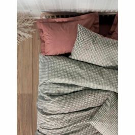 Juego de Cama 220x240 cm con 2 Fundas de Almohada 60x60 cm, 100% Algodón, Rojo