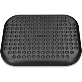 Q-connect Reposapiés de Plástico Ajustable en Altura con Superficie de Masaje y Ángulo Ajustable 448x90x325 mm