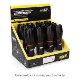 Edm Linterna LED Wild Force KV1 5W 210 lm con Zoom, Luz Lateral COB, Aluminio IP44, 3xAAA Incluidas