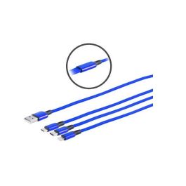 MicroConnect USB-A splitter cable with USB-C, USB Micro-B and Lightning plugs, 1,2 meter Blue Precio: 3.50000002. SKU: B19BBLHWMV
