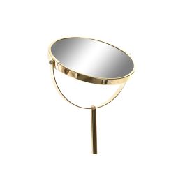 DKD Home Decor Espejo de Colección Glam natural Simil Mármol Resina Metal Desmontable Gris Claro Beige Dorado 13x35x18 cm (2 Unidades)