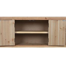 Mueble de TV Home ESPRIT Negro Natural Abeto Madera MDF 130 x 24 x 51 cm