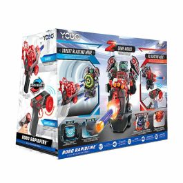 YCOO SIL1732605024786 Robot Rapidfire Radiocontrolado 19 cm, 15 Acciones Programables, para Niños a partir de 5 años