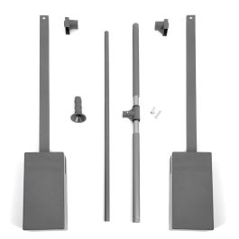 ALK System Perchero Abatible Serie Óptima para Armario, Regulable 600-830mm, Cierre Amortiguado, Acabado Grafito