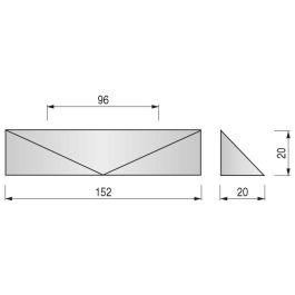 VIEFE Tirador Kares de Zamak, Acabado Cromo, Distancia entre Centros 96 mm