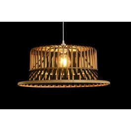 DKD Home Decor Lámpara de Techo Urban Marrón Negro Bambú 60 x 60 x 30 cm