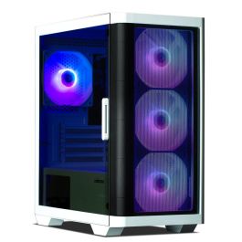 Zalman M4 WHITE Carcasa Mini Tower PC Negro/Blanco, Compatible Micro-ATX/Mini-ITX con Ventana Lateral y Panel Vidrio Templado