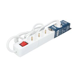 Regleta Enchufes 6 Tomas sin Interruptor TM Electron TMUAD506S Blanco 3680 W (1,5 m)