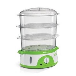 Ariete Cocedor a Vapor de 3 Pisos para Pescado, Arroz, Carne y Verduras