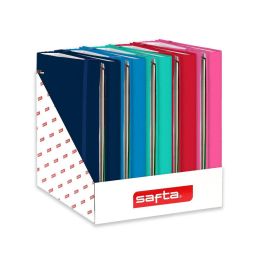 Carpeta 4 Anillas 35 mm Safta Din A4 Tapa Forrada Recambio 100 H Cuadro 5 mm Stationery Expositor 10 Unidades Surtidas Precio: 96.49999986. SKU: B1D4ZQ45FB