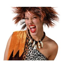 Collar Dientes Cavernícola Mujer Adulto con Colmillos y Calaveras, Accesorio Disfraz Bárbaro Tribal Precio: 3.88999996. SKU: B1BCJSMBJG