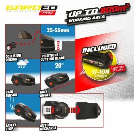 Gardeo GRO20V20WIFI-2A Robot cortacésped 20V 800m² programable con WiFi Gardeo GRO20V20WIFI-2A Robot cortacésped 20V 800m² programable con WiFi