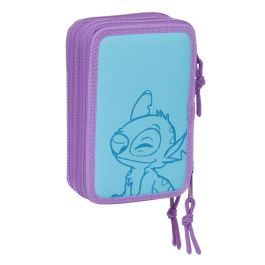 Safta Plumier Escolar Triple 36 Piezas Stitch Sweet - Estuche Lápices y Material Escolar con Contenido 195x125x55 mm Safta Plumier Escolar Triple 36 Piezas Stitch Sweet - Estuche Lápices y Material Escolar con Contenido 195x125x55 mm