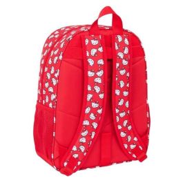 Mochila Escolar Hello Kitty Iconic Blanco Rojo 33 x 42 x 14 cm