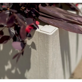 Stefanplast STE8003507688018 Jardinera Cuadrada con Enrejado Grafito 38 L