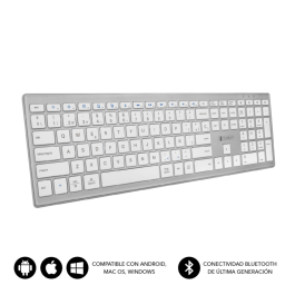 SUBBLIM Teclado Keyboard Bluetooth Pure Extended Silver SUBBLIM Teclado Keyboard Bluetooth Pure Extended Silver Precio: 20.89000023. SKU: B13DYE9A49