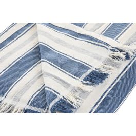 DKD Home Decor Plaid Azul Gris 260 x 230 cm Algodon reciclado