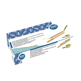 Liderpapel Encuadernador Fastener Dorado Caja de 100 Unidades Metal 40x155x90 mm