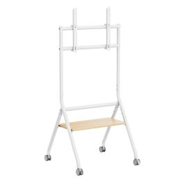 AISENS - SOPORTE DE SUELO ECO CON RUEDA, 1 BANDEJA PARA PANTALLA INTERACTIVA/TV 80KG DE 37-86, BLANCO+MADERA Precio: 87.5000005. SKU: B16PZAS6Q4