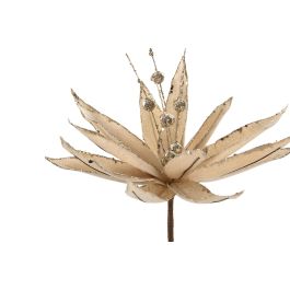 DKD Home Decor Rama de Navidad Tradicional con Flor, 60 cm de Alto, Verde Burdeos - 12 Unidades de Poliéster Surtidas