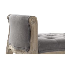 Banqueta DKD Home Decor Natural Gris oscuro Madera de caucho Lienzo 109 x 44,5 x 60 cm Banqueta DKD Home Decor Natural Gris oscuro Madera de caucho Lienzo 109 x 44,5 x 60 cm