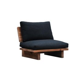 DKD Home Decor Sillón Balinés Negro Natural 88 x 75 x 95 cm de Madera Reciclada Pino Algodón Poliéster Hecho a Mano Reciclable Precio: 586.59000004. SKU: B1A7RCP9YE