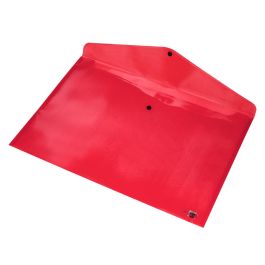 Carpeta Liderpapel Dossier Broche 44243 Polipropileno Din A3 Rojo Translucido 10 unidades