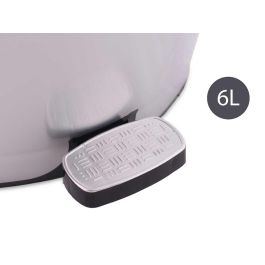 Papelera Plastico Pedal Plateada 6L Berilo 21X26CM (6 Unidades) Papelera Plastico Pedal Plateada 6L Berilo 21X26CM (6 Unidades)