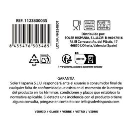 La Mediterranea Vaso 320 ml "Tirso Bands" Md Ø8.5x9.45 cm (48 Unidades)