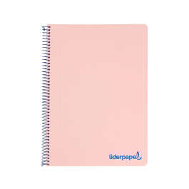 Liderpapel Cuaderno Espiral A5 Micro Wonder Tapa Plástico 120h 90gr Cuadro 5mm Rosa
