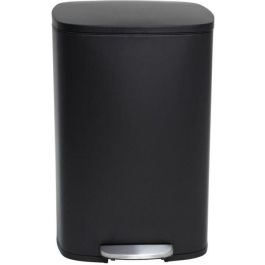 KITCHEN MOVE Papelera de cocina con pedal - Acero inoxidable cepillado Negro mate - 50L - ADMIRAL Precio: 123.50000036. SKU: B12D2FBV84