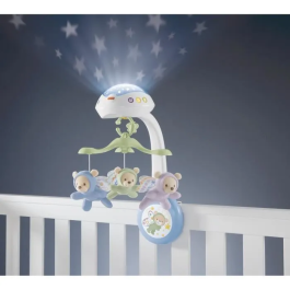 Fisher-Price Móvil Ositos Cdn41 Cuna con Luz, Música y Proyecciones Estrellas para Bebés +0 Meses