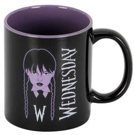Wednesday Miércoles Taza Braid Negro - Cerámica para Bebidas Calientes con Caja Regalo