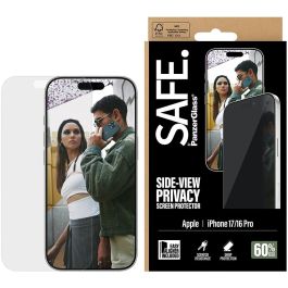 PanzerGlass SAFE Privacy 2-Way Protector Pantalla Vidrio Templado con Filtro Privacidad para iPhone 17 y iPhone 16 Pro/UWF, EasyAligner, Aplicación Seca, Anti-Rayones, 60% Reciclado