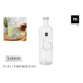 La Mediterranea Botella de Vidrio con Tapón de Metal 1.6L - 9.8 x 32.9 x 9.8 cm Precio: 27.69000058. SKU: B14L6TASE3