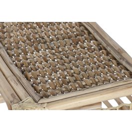 DKD Home Decor Mesa Centro Tropical Natural Ratán Bambú 46 x 40 x 76 cm