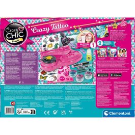 Clementoni Estudio Crazy Tatoo Kit de Tatuajes para Niños y Niñas Juguete Creativo +6 Años, Medidas 38.5x28.5x7.8 cm