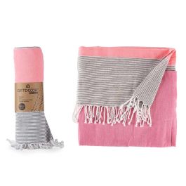 Multiusos Giftdecor 160x200 cm, rayas rosa, algodón (12 Unidades) Precio: 140.59000043. SKU: S3610334
