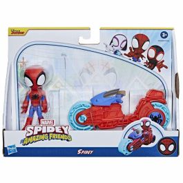 Hasbro Figura de Acción Spidey con Motocicleta, Juguete Preescolar Marvel Spidey y Sus Increíbles Amigos, 3+ Años