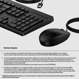HP 225 Combo Teclado y Ratón Cableado - Distribución Alemana para Productividad