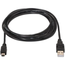 Aisens Cable USB 2.0 Tipo A-M a Mini B-M Negro 1.0 Metros