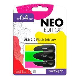 Memoria USB PNY Negro Multicolor 64 GB Precio: 17.5000001. SKU: S0440032