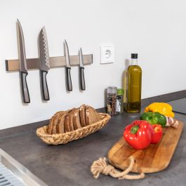 Emuca Barra magnética para cuchillos de cocina, Acero inoxidable