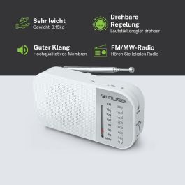 Radio Muse M-025 RW Blanco (Blanco) Caja De Regalo (Caja De Regalo)