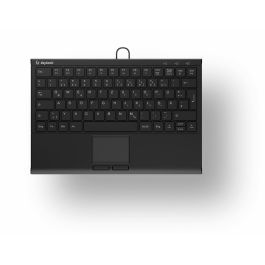 KeySonic KSK-5211ELU Mini Teclado USB con Touchpad QWERTZ Alemán LED Negro
